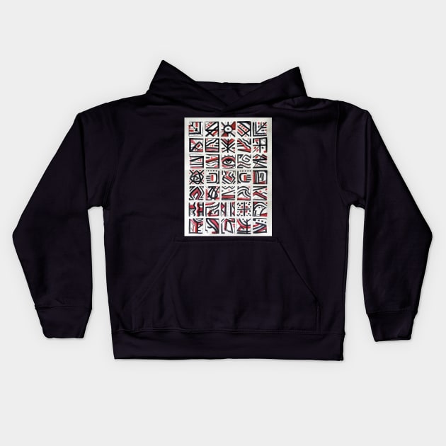 Urban codice indigenous symbols Kids Hoodie by bernardojbp